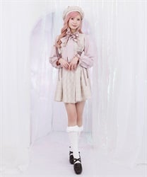 リボン付センタージップジャンパースカート【予約】