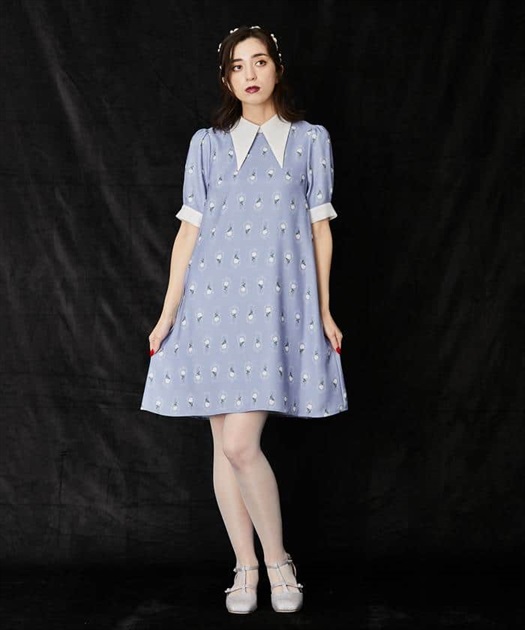 ローズセルクイユ柄サックワンピース | outlet | axes femme