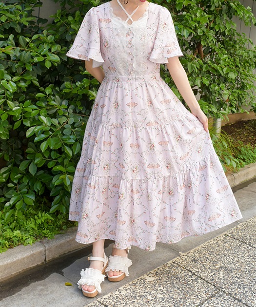 レーヌローズ柄ワンピース | レディース服・レディース レーヌローズ柄ワンピース | レディース服・レディース