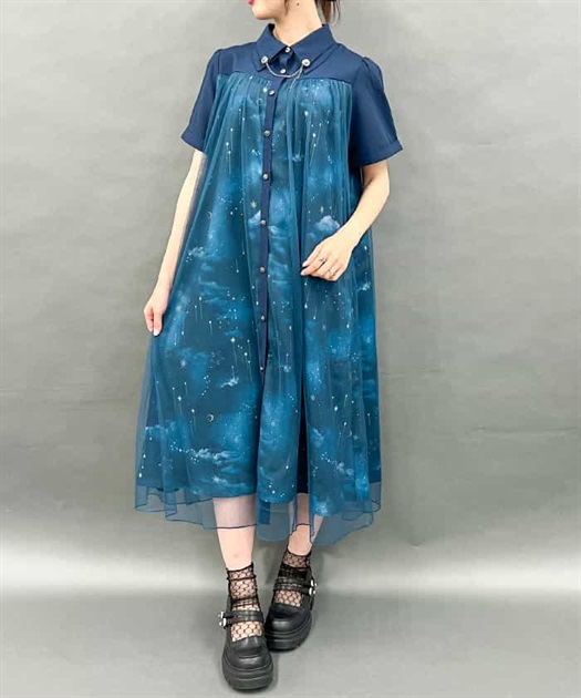 エトワール柄チュール重ねワンピース | レディース服 エトワール柄チュール重ねワンピース | レディース服