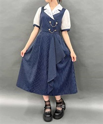 夜空刺繍襟ドッキングワンピース | outlet | axes femme online shop 夜空刺繍襟ドッキングワンピース | outlet | axes femme online shop
