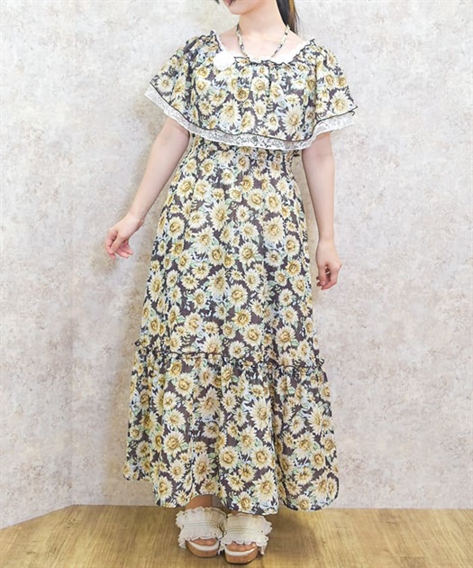 ひまわり柄サマードレス【期間限定価格】 | outlet | axes femme ひまわり柄サマードレス【期間限定価格】 | outlet | axes femme