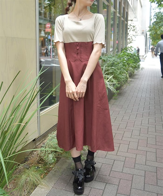 ハイウエストドッキングワンピース | レディース服・レディース