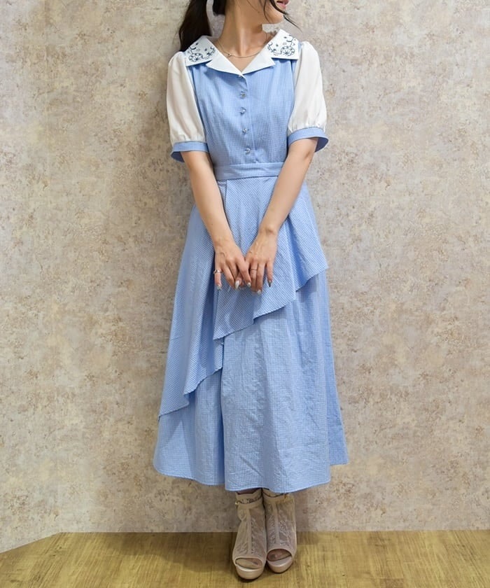 星座刺繍アシメドッキングワンピース【期間限定価格】【2点10%OFF対象