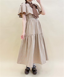 チェックケープデザインワンピース | レディース服・レディース チェックケープデザインワンピース | レディース服・レディース