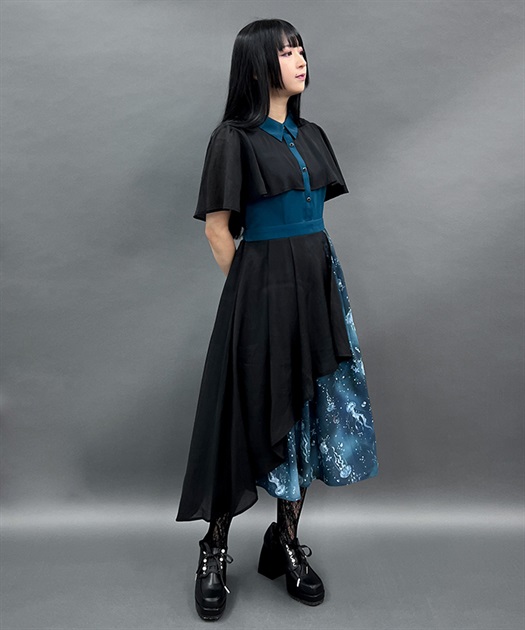 ダークマリンバイカラーワンピース | POETIQUE | axes femme ダークマリンバイカラーワンピース | POETIQUE | axes femme