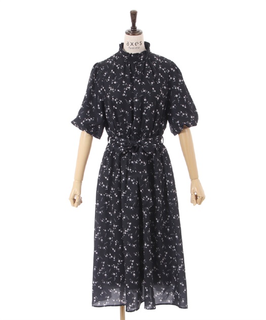スタンド襟小花柄ワンピース | outlet | axes femme online shop スタンド襟小花柄ワンピース | outlet | axes femme online shop