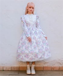 クラシカルローズ柄ワンピース【受注生産】(生成り-M)