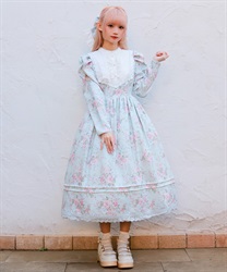 クラシカルローズ柄ワンピース【受注生産】(ミント-M)