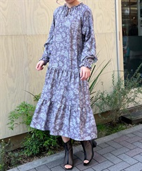 フリルデザイン花柄ワンピース【期間限定価格】(ピンク-Ｓ)