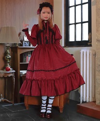 ヴィクトリアンワンピース(ワイン-M)
