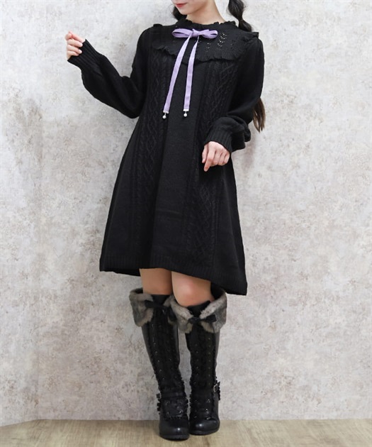 ヨーク切替リボンニットワンピ | axes femme | axes femme ヨーク切替リボンニットワンピ | axes femme | axes femme