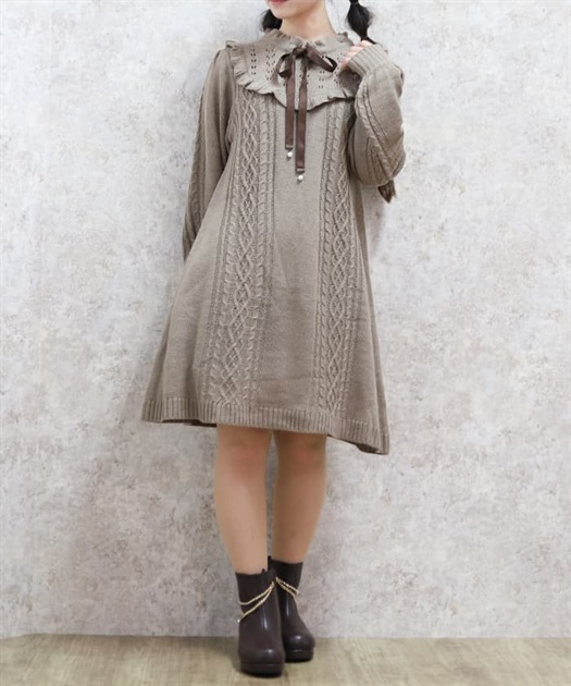 ヨーク切替リボンニットワンピ | axes femme | axes femme ヨーク切替リボンニットワンピ | axes femme | axes femme