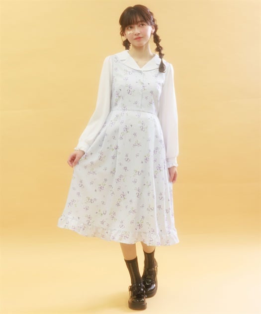 すみれ柄セーラー襟ワンピース | axes femme | axes femme すみれ柄セーラー襟ワンピース | axes femme | axes femme