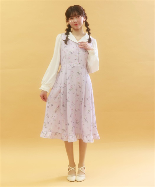すみれ柄セーラー襟ワンピース | axes femme | axes femme すみれ柄セーラー襟ワンピース | axes femme | axes femme