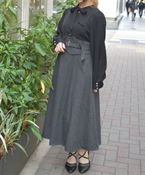 ハイウエストドッキングワンピース(黒-F)