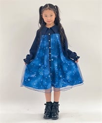 スターリーチュール長袖ワンピース