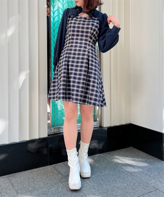 カットアウトデザインミニワンピース | outlet | axes femme カットアウトデザインミニワンピース | outlet | axes femme