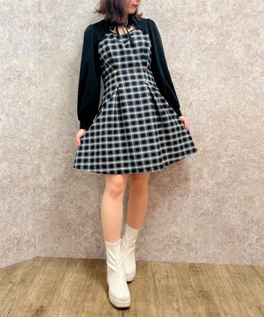 カットアウトデザインミニワンピース | outlet | axes femme カットアウトデザインミニワンピース | outlet | axes femme