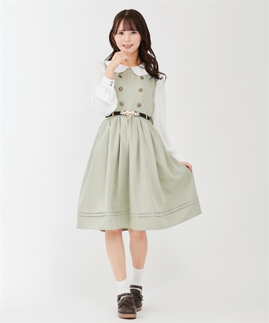 ストライプダブルボタンワンピース | outlet | axes femme ストライプダブルボタンワンピース | outlet | axes femme