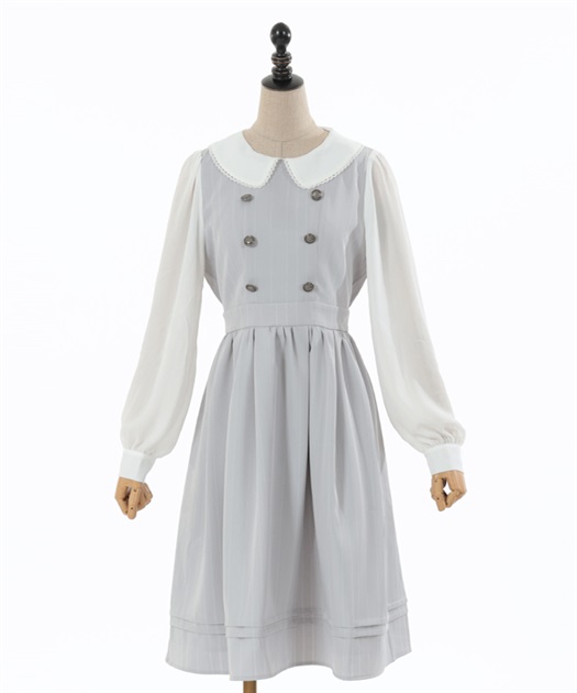 ストライプダブルボタンワンピース | outlet | axes femme ストライプダブルボタンワンピース | outlet | axes femme
