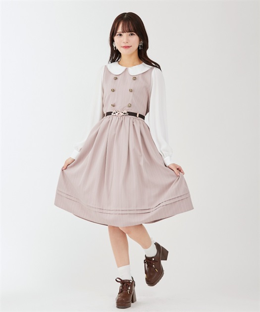 ストライプダブルボタンワンピース | outlet | axes femme ストライプダブルボタンワンピース | outlet | axes femme