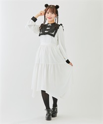 チャイナボタン刺繍襟付ワンピース | outlet | axes femme