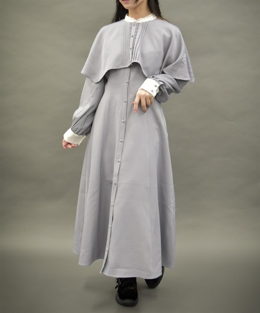 ケープ付ロングシスターワンピース | 衣料 | axes femme online shop ケープ付ロングシスターワンピース | 衣料 | axes femme online shop