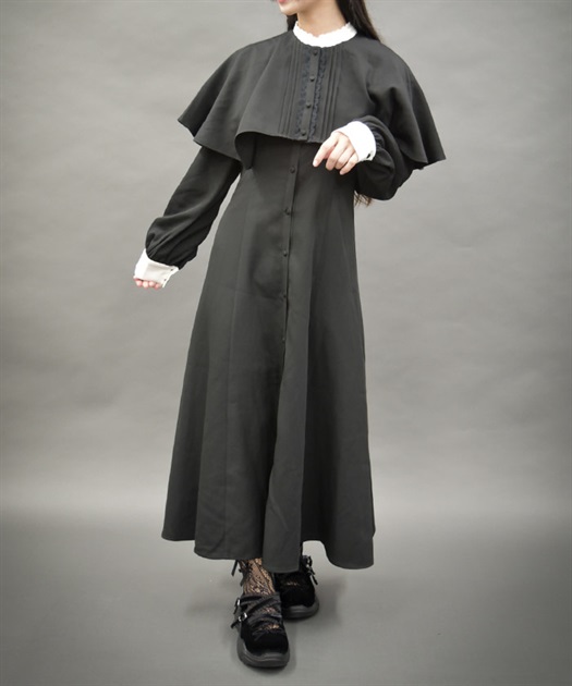ケープ付ロングシスターワンピース | outlet | axes femme ケープ付ロングシスターワンピース | outlet | axes femme