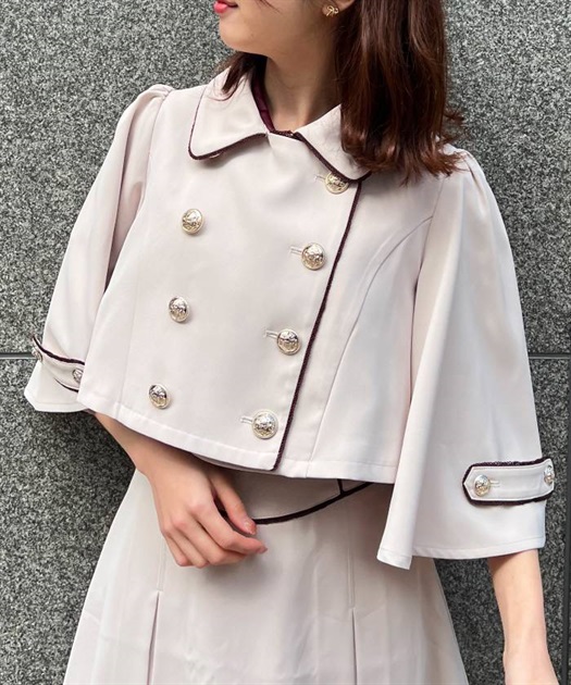 ダブルボタンケープジャケット | outlet | axes femme online shop ダブルボタンケープジャケット | outlet | axes femme online shop