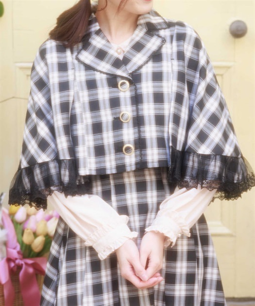 レースフリルケープジャケット | POETIQUE | axes femme online shop レースフリルケープジャケット | POETIQUE | axes femme online shop