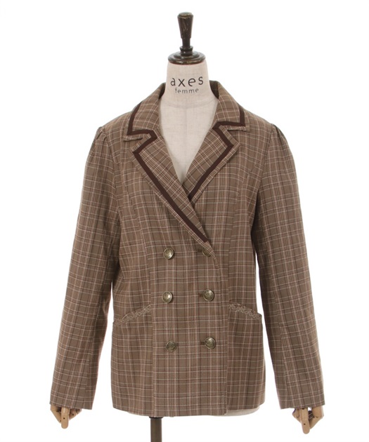 ライン使いダブルボタンジャケット | outlet | axes femme ライン使いダブルボタンジャケット | outlet | axes femme
