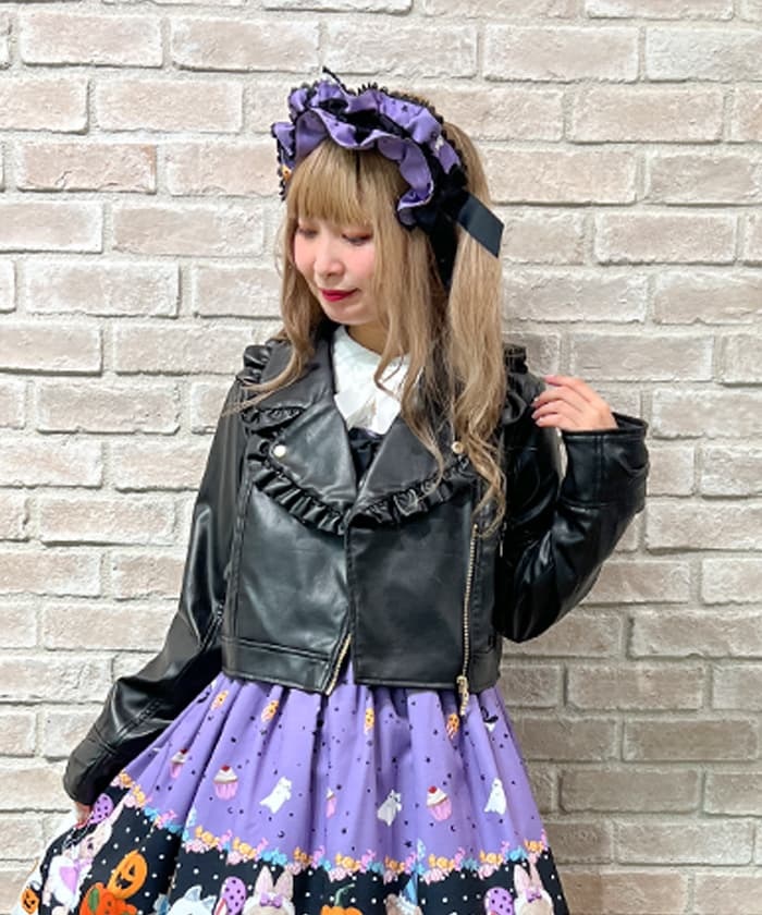 フリル合皮ライダース | レディース服・レディースファッション フリル合皮ライダース | レディース服・レディースファッション