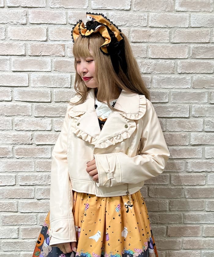 フリル合皮ライダース | レディース服・レディースファッション フリル合皮ライダース | レディース服・レディースファッション