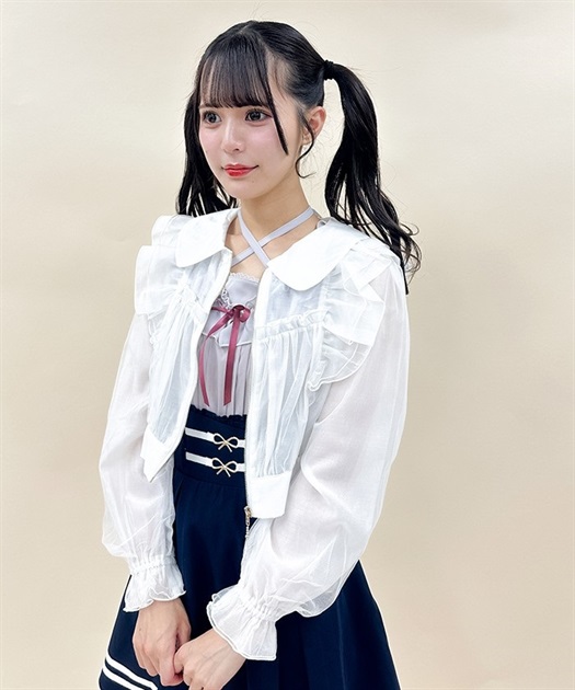 シアー×チュールブルゾン | レディース服・レディース