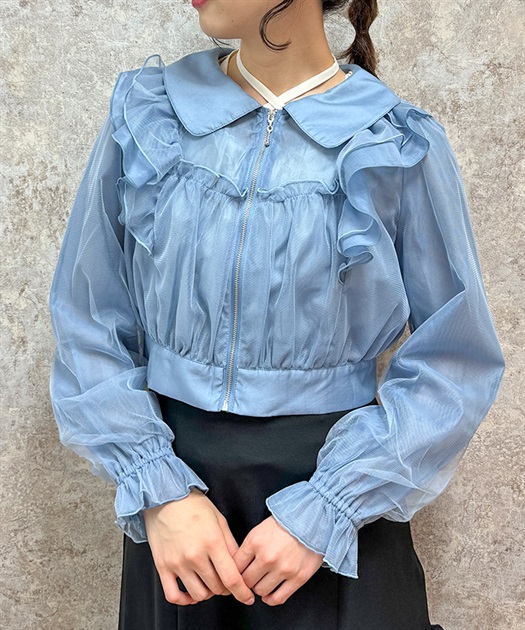 シアー×チュールブルゾン | outlet | axes femme online shop