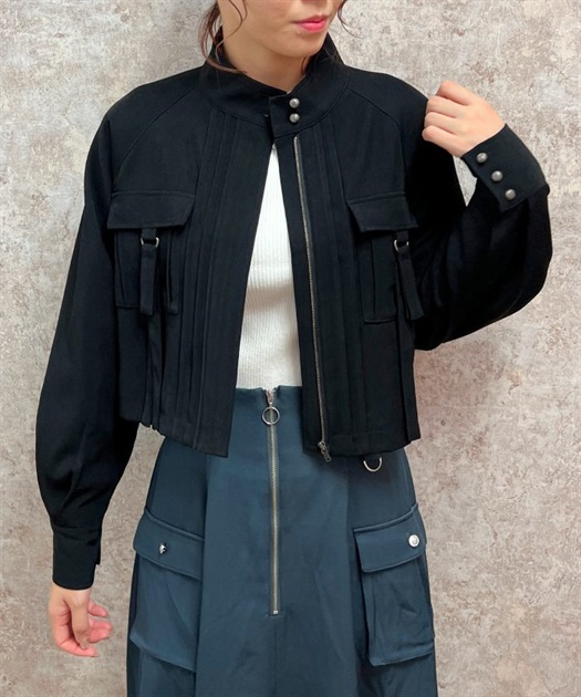 ショート丈ミリタリーブルゾン | outlet | axes femme online shop ショート丈ミリタリーブルゾン | outlet | axes femme online shop