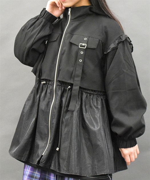 ミリタリーフーディーブルゾン | outlet | axes femme online shop