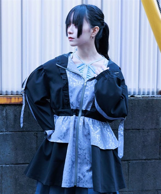 ジャカード切替ブルゾン | POETIQUE | axes femme online shop ジャカード切替ブルゾン | POETIQUE | axes femme online shop