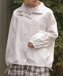 撥水加工レース袖ブルゾン(生成り-F)