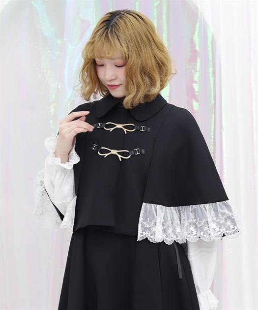 リボンビット付きケープジャケット | POETIQUE | axes femme online shop