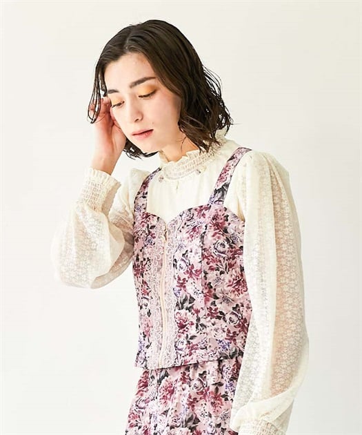フルールPTジップ付ビスチェ | outlet | axes femme online shop フルールPTジップ付ビスチェ | outlet | axes femme online shop