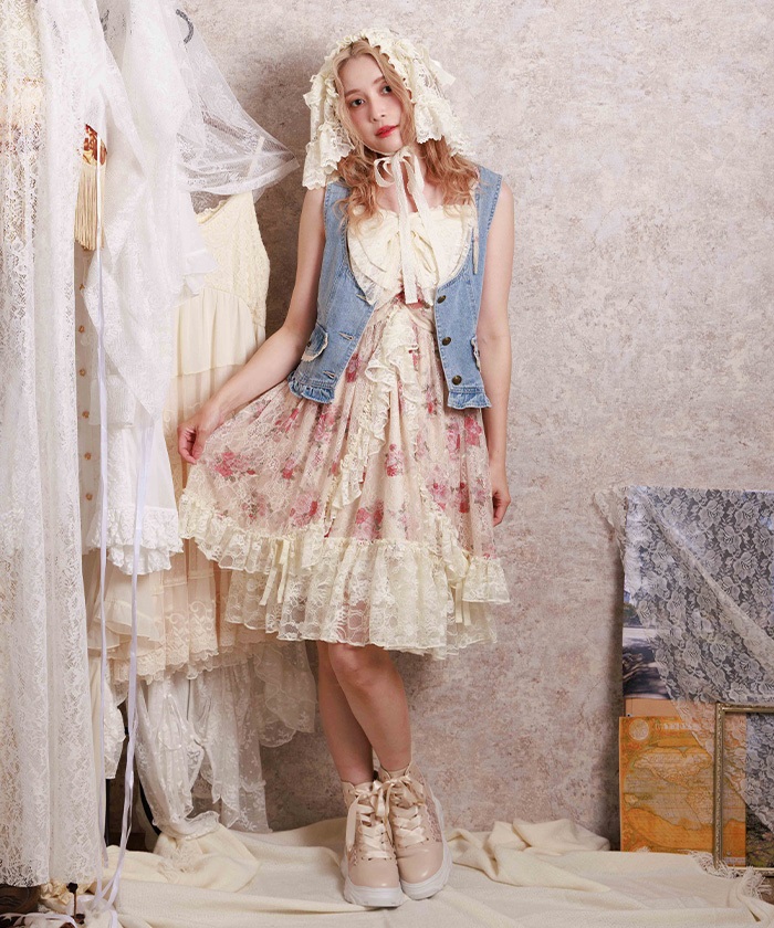 【人気ショップが最安値挑戦！】 プチフリルデニムベスト | レディース服・レディース トップス