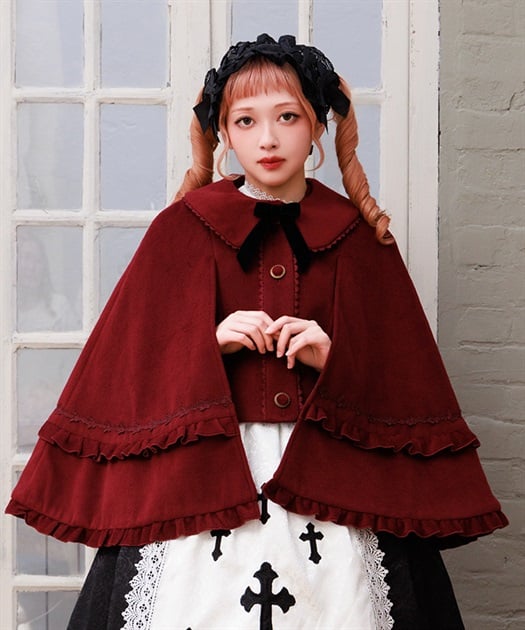 axes femme kawaii ローズフリルケープコート　ピンク axes femme（アクシーズファム）の「ローズフリルケープコート