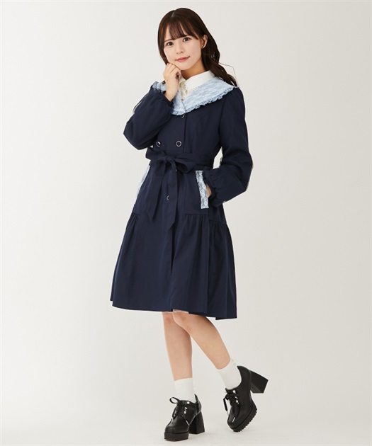 フリル襟ガーリートレンチ | レディース服・レディース フリル襟ガーリートレンチ | レディース服・レディース