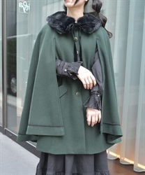 ファー襟付ケープコート | outlet | axes femme online shop ファー襟付ケープコート | outlet | axes femme online shop