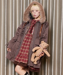 フリルモッズコート【WEB先行販売】(茶-F)