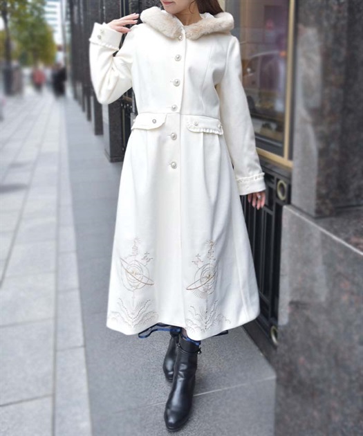 天体刺繍フード付コート | outlet | axes femme online shop 天体刺繍フード付コート | outlet | axes femme online shop
