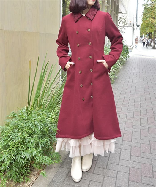 バッスル風ロングコート | axes femme | axes femme online shop バッスル風ロングコート | axes femme | axes femme online shop