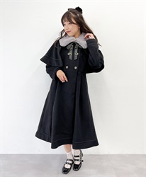 ファー襟付ケープロングコート | outlet | axes femme online shop ファー襟付ケープロングコート | outlet | axes femme online shop